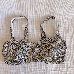 Athleta Black and Cream Bikini Top